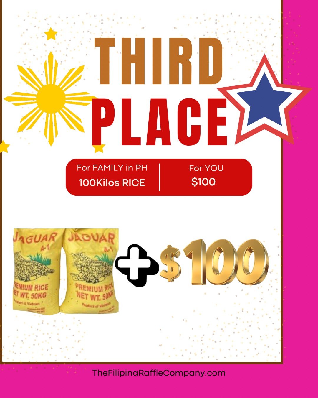3rd Place Prize: 50kg rice + ₱5,000